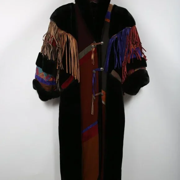 Where the Buffalo Roam Vintage Coat Cowgirl Western Southwestern Yellowstone - Picture 13 of 14